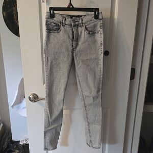 Express Gray High Rise Jeans with Modern Fit